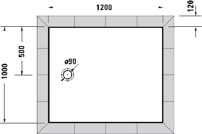 Tempano Душевой поддон прямоугольный вариант 5