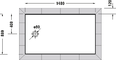 Tempano Душевой поддон прямоугольный вариант 4