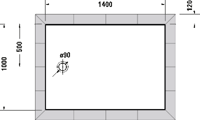 Tempano Душевой поддон прямоугольный вариант 4