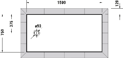 Tempano Душевой поддон прямоугольный вариант 4