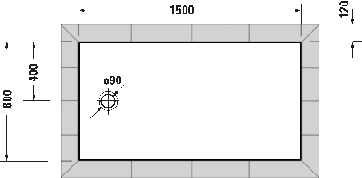 Tempano Душевой поддон прямоугольный вариант 3