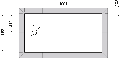 Tempano Душевой поддон прямоугольный вариант 4
