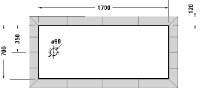 Tempano Душевой поддон прямоугольный вариант 4