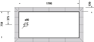 Tempano Душевой поддон прямоугольный вариант 4