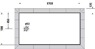 Tempano Душевой поддон прямоугольный вариант 4
