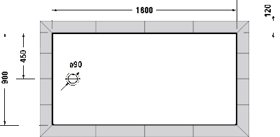Tempano Душевой поддон прямоугольный вариант 3