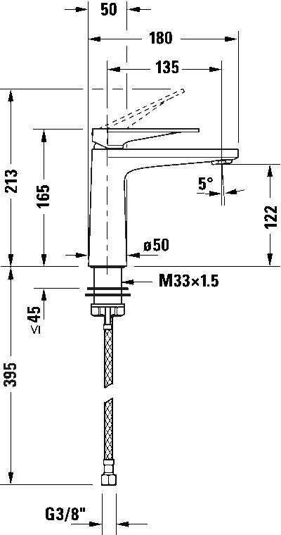 Tulum by Starck Однорычажный смеситель для умывальника 12