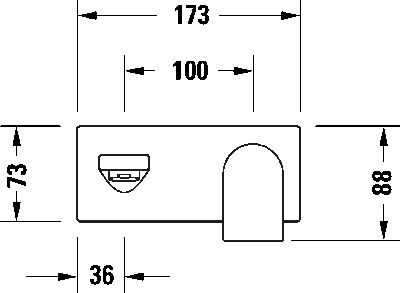 Tulum by Starck Однорычажный смеситель для раковины для скрытого монтажа 12