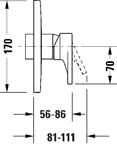 Tulum by Starck Однорычажный смеситель  скрытого монтажа Включает: видимые части без комплекта для скрытого монтажа 8