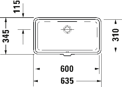 Vero Air Умывальник встраиваемый для встраивания снизу 3