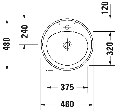 Bacino Умывальник встраиваемый Manua для встраивания сверху 3