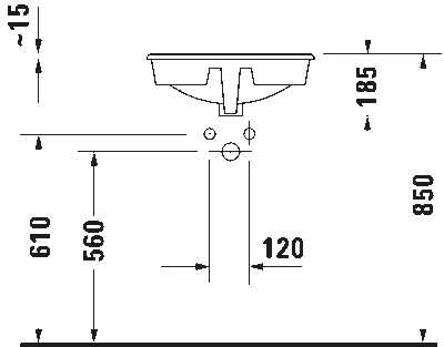 Bacino Умывальник встраиваемый Manua для встраивания сверху 4
