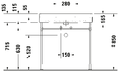 Vero, Vero Air Металлическая консоль регулировка по высот + 50 мм 6