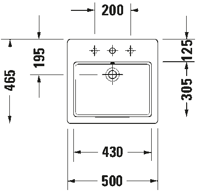 Vero Умывальник встраиваемый для встраивания сверху 4