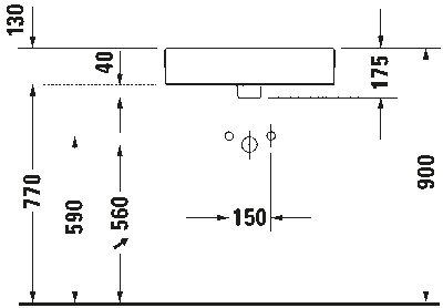 Vero Раковина шлифованный вариант 6