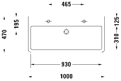Vero Умывальник шлифованный с переливом 10