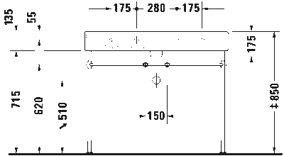 Vero Умывальник шлифованный с переливом 15