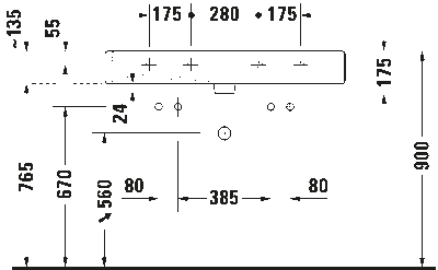 Vero Умывальник шлифованный с переливом 17