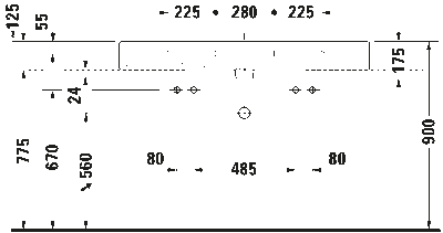 Vero Умывальник шлифованный с переливом 16