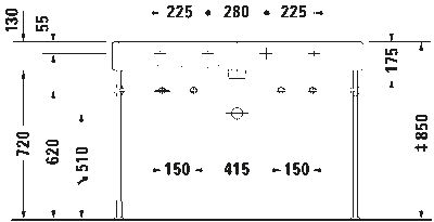 Vero Умывальник шлифованный с переливом 17