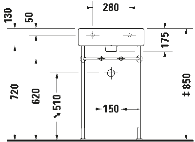 Vero Умывальник шлифованный с переливом 9