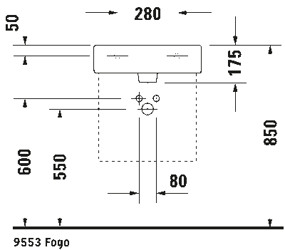 Vero Умывальник шлифованный с переливом 10
