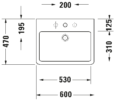 Vero Умывальник шлифованный с переливом 8