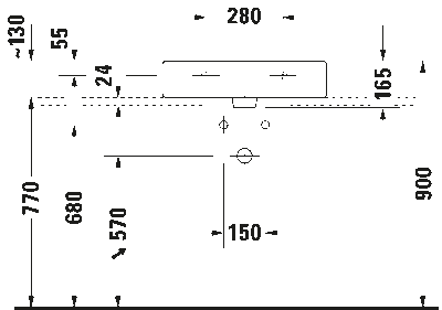 Vero Умывальник шлифованный с переливом 11