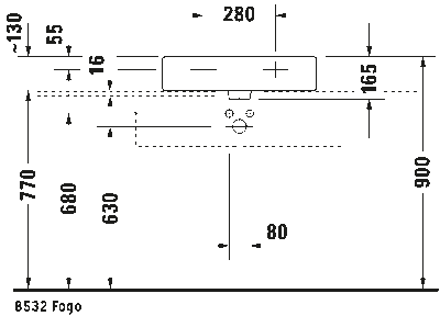 Vero Умывальник шлифованный с переливом 12