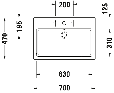Vero Умывальник шлифованный с переливом 6