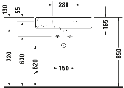 Vero Умывальник шлифованный с переливом 7