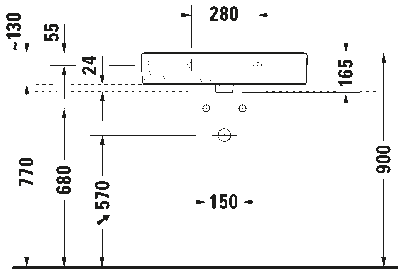 Vero Умывальник шлифованный с переливом 8