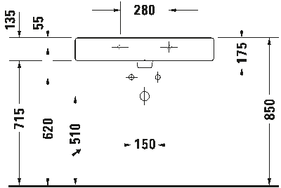 Vero Умывальник шлифованный с переливом 9