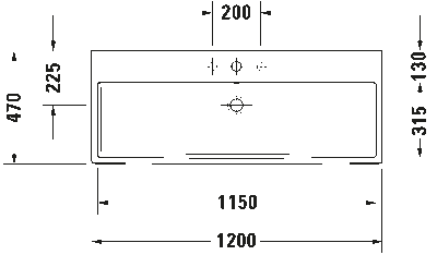 Vero Air Умывальник шлифованный с переливом 33