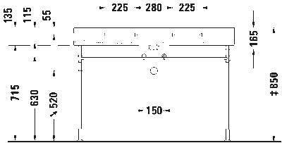 Vero Air Умывальник шлифованный с переливом 35