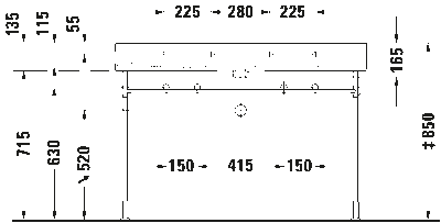 Vero Air Умывальник шлифованный с переливом 36