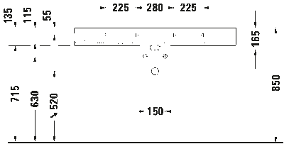 Vero Air Умывальник шлифованный с переливом 37