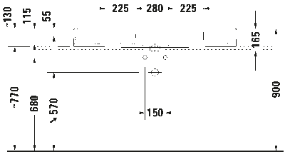 Vero Air Умывальник шлифованный с переливом 38