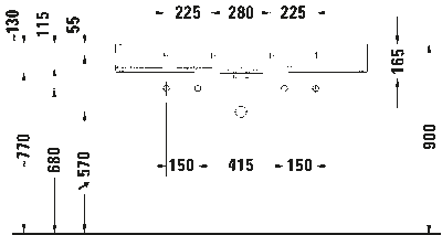 Vero Air Умывальник шлифованный с переливом 40