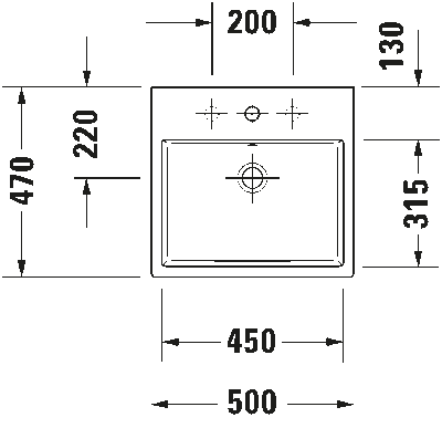 Vero Air Умывальник шлифованный с переливом 7