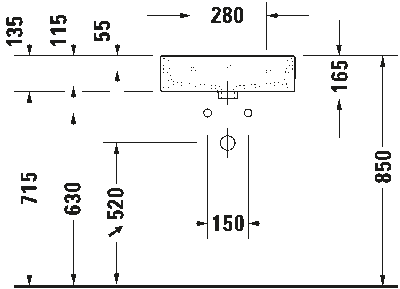 Vero Air Умывальник шлифованный с переливом 8