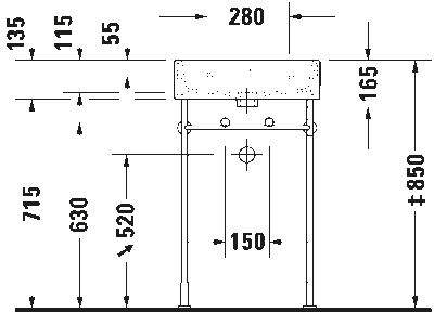 Vero Air Умывальник шлифованный с переливом 10