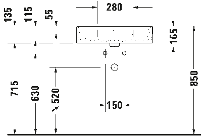 Vero Air Умывальник шлифованный с переливом 32