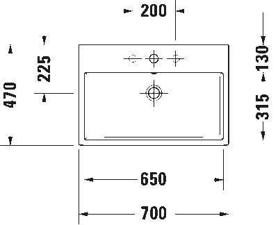 Vero Air Умывальник шлифованный с переливом 15