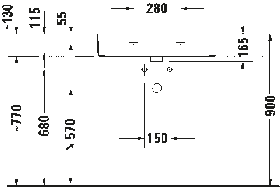 Vero Air Умывальник шлифованный с переливом 17