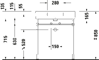 Vero Air Умывальник шлифованный с переливом 18