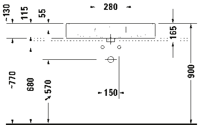 Vero Air Умывальник шлифованный с переливом 32