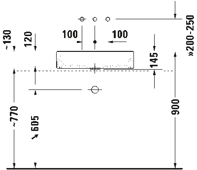 Vero Air Раковина шлифованный вариант 8