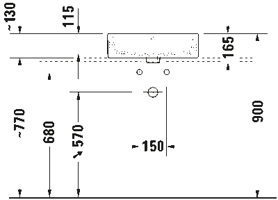 Vero Air Раковина шлифованный вариант 6