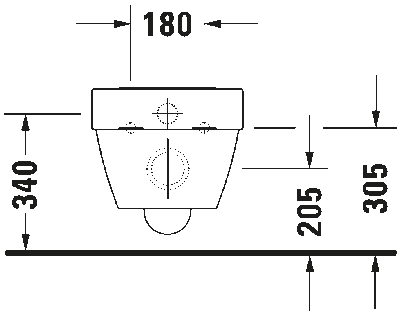 Vero Air Унитаз подвесной Duravit Rimless® без смывного края 19
